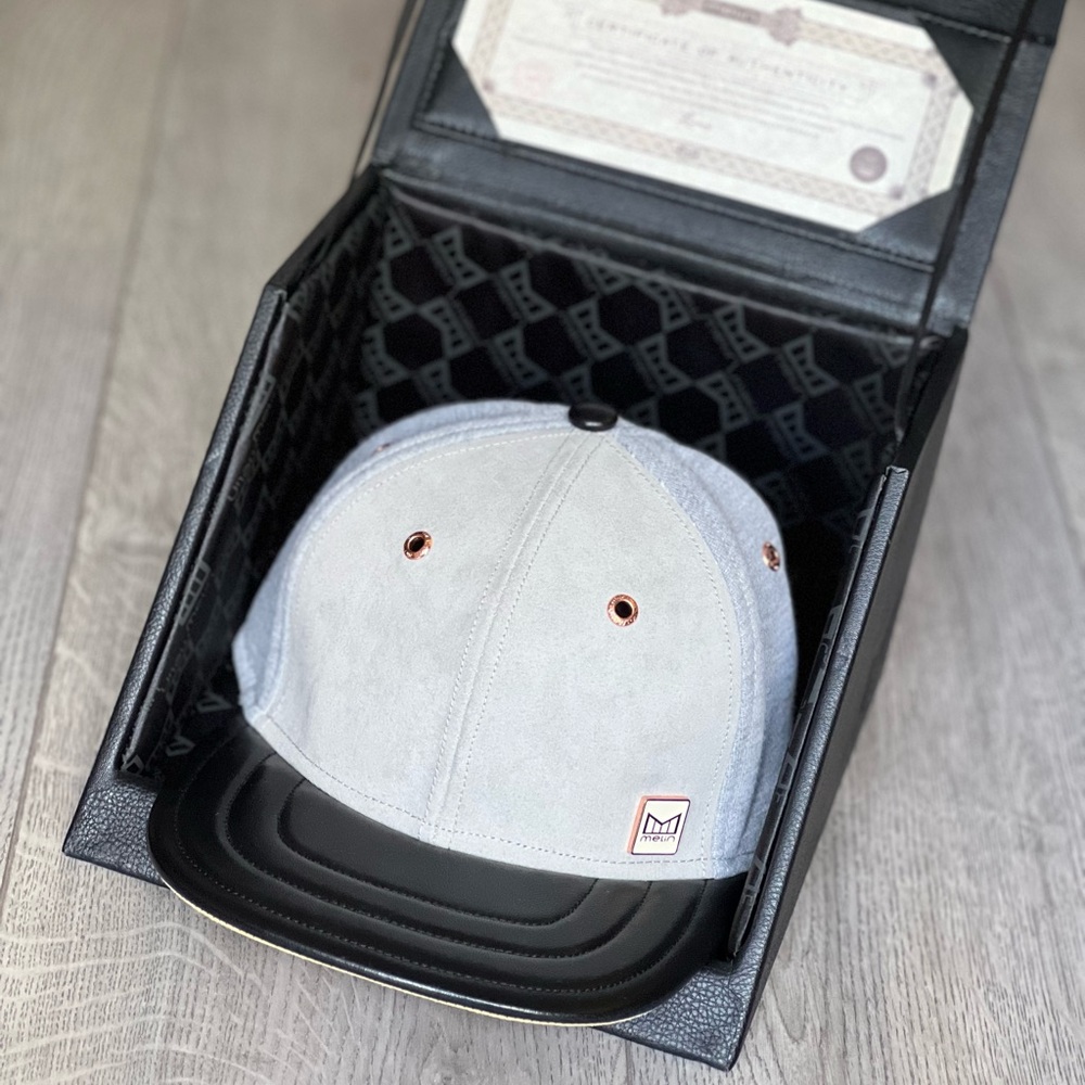 MELIN California Crossroads Cap Black Leather Gray Suede